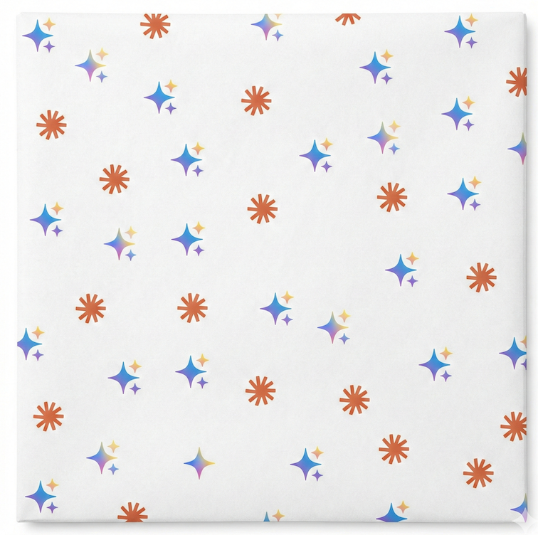 claude orange spark gemini spark wrapping paper